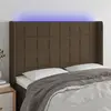 Image de vidaXL Tête de lit à LED - Marron foncé