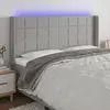 Image de vidaXL Tête de lit à LED - Gris clair