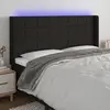 Image de vidaXL Tête de lit à LED - Noir 163x16x118/128 cm