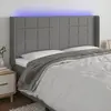 Image de vidaXL Tête de lit à LED - Gris foncé