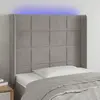 Image de Vidaxl Tête de lit à LED - Gris clair