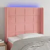 Image de vidaXL Tête de lit à LED - Velours Rose