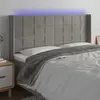 Image de vidaXL Tête de lit à LED - Gris clair