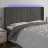 Image de vidaXL Tête de lit à LED - Gris foncé