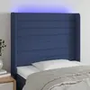 Image de vidaXL Tête de lit à LED - Bleu - 83x16x118/128 cm