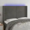 Image de vidaXL Tête de lit à LED - Gris foncé