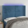 Image de vidaXL Tête de lit à LED Bleu foncé - 147x16x118/128 cm