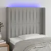 Image de vidaXL LED Gris clair 93x16 - Tissu
