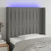 Image de vidaXL LED Gris foncé 103x16 - Tissu