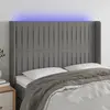 Image de vidaXL Tête de lit LED - Gris foncé