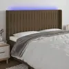 Image de VidaXL Tête de lit LED 163cm Tissu - Marron foncé