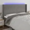 Image de vidaXL Tête de lit LED - 183x16 cm - Gris foncé