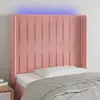 Image de vidaXL Tête de lit à LED - Velours rose
