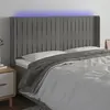 Image de vidaXL Tête de lit à LED - Gris clair