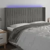 Image de vidaXL Tête de lit à LED - Gris clair