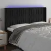 Image de vidaXL Tête de lit LED 203 cm - Noir