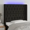 Image de vidaXL Tête de lit à LED - Noir