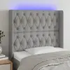 Image de vidaXL Tête de lit à LED - Gris clair