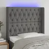 Image de Vidaxl Tête de lit à LED 103x16x118/128 cm - Gris foncé