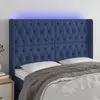 Image de vidaXL Tête de lit à LED - Bleu 147x16x118/128 cm