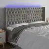 Image de VidaXL Tête de lit à LED - Gris clair