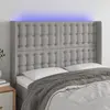Image de vidaXL Tête de lit à LED - Gris clair