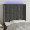 Image de vidaXL Tête de lit à LED - Gris foncé