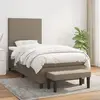 Image de VIDAXL Sommier avec matelas Taupe 100x200 cm Tissu