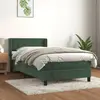 Image de vidaXL Sommier à lattes de lit avec matelas Vert foncé 90x190 cm