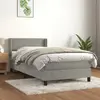 Image de vidaXL Sommier à lattes de lit avec matelas - Gris clair