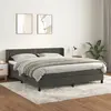 Image de vidaXL Sommier Velours Gris foncé 180x200 cm