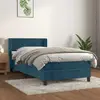 Image de vidaXL Sommier à lattes de lit avec matelas Bleu foncé 90x190 cm