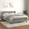 Image de VIDAXL Sommier à lattes avec matelas Gris clair 140x190