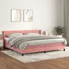 Image de vidaXL Sommier à lattes avec matelas 200x200 - Rose