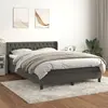 Image de vidaXL Sommier à lattes et matelas - Gris foncé 140x200 cm