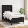 Image de VIDAXL Sommier à lattes de lit et matelas Noir 80x200 cm Tissu