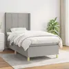 Image de vidaXL Sommier à lattes avec matelas - Gris clair