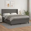 Image de VIDAXL Sommier à Lattes Lit Similicuir Gris - 180x200 cm