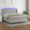 Image de VIDAXL Sommier à lattes avec LED - Gris clair 160x200 cm