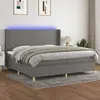 Image de VidaXL Sommier à lattes matelas LED - Gris foncé 200x200
