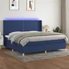 Image de vidaXL Sommier à lattes - Bleu 200x200 cm Tissu