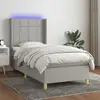 Image de VIDAXL Sommier avec matelas et LED 90x190 cm - Gris clair