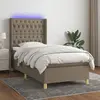 Image de VIDAXL Sommier avec matelas et LED - Taupe
