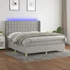 Image de VIDAXL Sommier à lattes avec LED Gris clair 180x200 cm