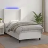 Image de VIDAXL Sommier à lattes LED et matelas - Blanc 90x200 cm