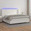 Image de VidaXL Sommier et Matelas LED - Blanc 200x200 cm