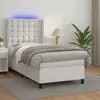 Image de vidaXL Sommier avec matelas LED - Blanc