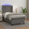 Image de vidaXL Sommier à lattes de lit 100x200 cm - LED Gris
