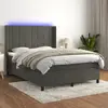 Image de VIDAXL Sommier matelas LED 140x190 - Gris foncé