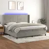 Image de VIDAXL sommier à lattes matelas LED gris
